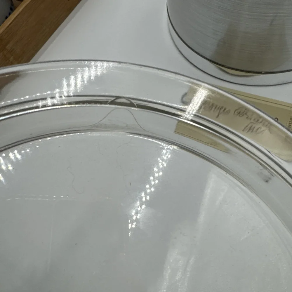 Georges Briard Vintage Ice Bucket Chrome With  Clear‎ Lucite Handle And Lid